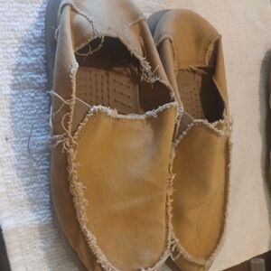 Mens Tan Canvas Shoes